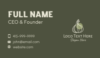 Minimalist Garlic Bulb Business Card Preview