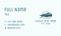 Nautical Speed Boat Cruise  Business Card Image Preview