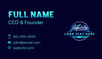 Car Wash Automotive Maintenance Business Card Design