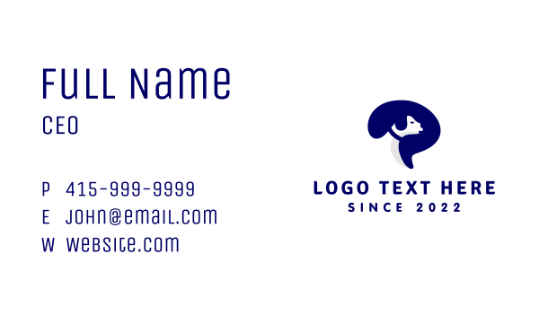 Pet Puppy Veterinary Business Card Design Image Preview