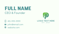 Modern Letter P Business Card Image Preview