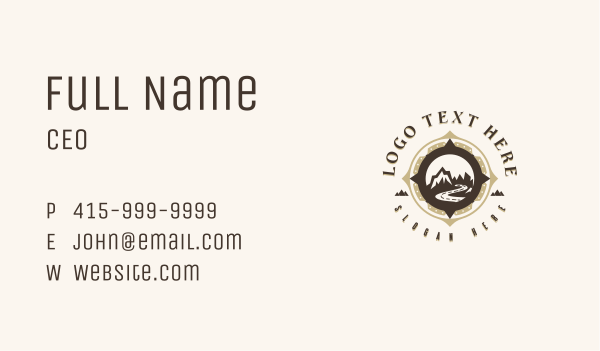 Mountain Camping Adventure Business Card Design Image Preview