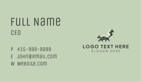 Geometric Wild Skunk Business Card Design Image Preview