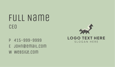 Geometric Wild Skunk Business Card Image Preview