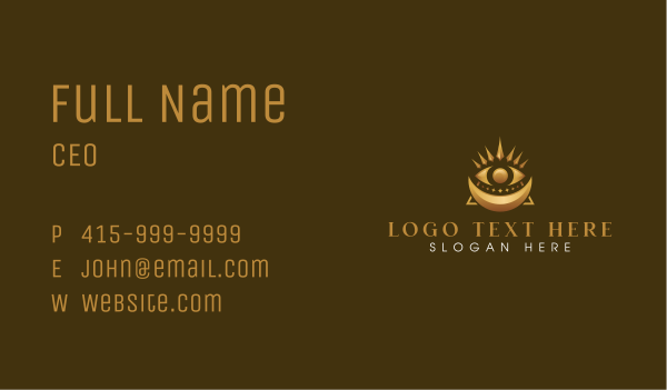 Moon Eye Horus Business Card Design Image Preview