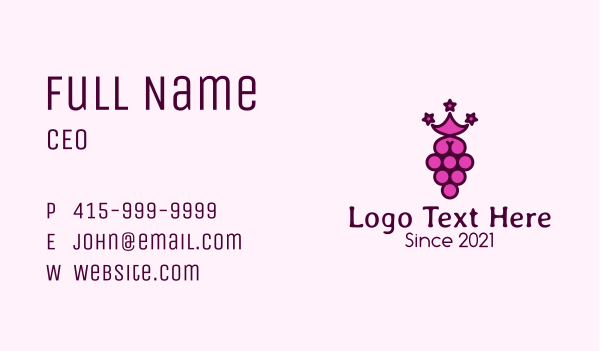 Grape Fruit Stars Business Card Design Image Preview