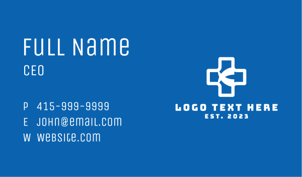 White Medical Cross  Business Card Design Image Preview