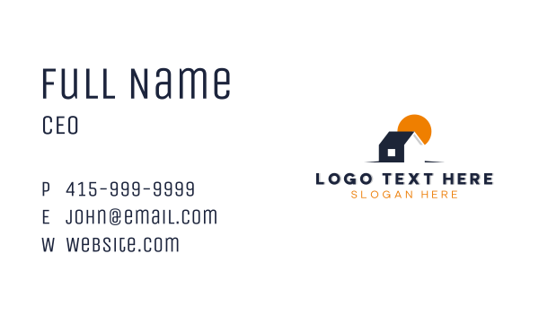 Real Estate Property Roofing Business Card Design Image Preview