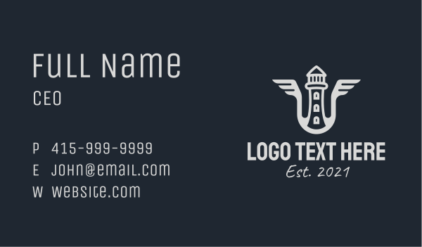 Watchtower Wings Business Card Design Image Preview