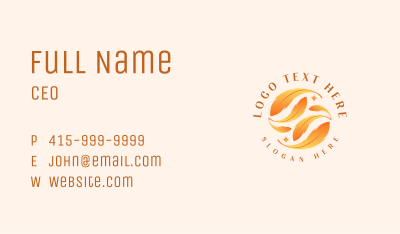 Tropical Leaf Resort Business Card Image Preview