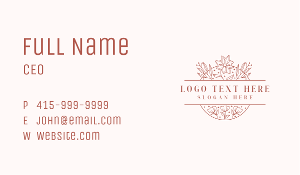 Floral Wellness Spa Business Card Design Image Preview
