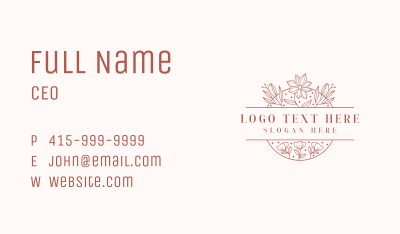 Floral Wellness Spa Business Card Image Preview
