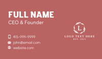 Natural Garland Letter  Business Card Image Preview