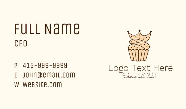 Cupcake Mix Crown Business Card Design Image Preview