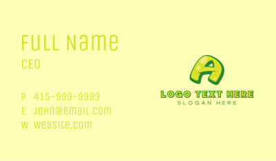 Graphic Gloss Letter A Business Card Image Preview