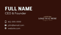 Luxury Apparel Wordmark Business Card Preview