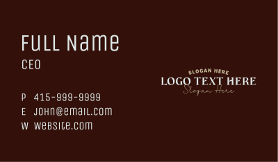 Luxury Apparel Wordmark Business Card Image Preview