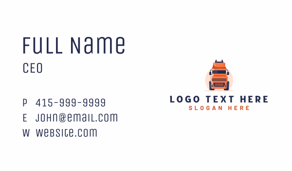 Trucking Haulage Transport Business Card Design Image Preview
