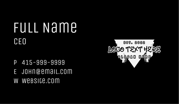 Triangle Graffiti Wordmark Business Card Design Image Preview