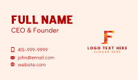 Generic Tech Letter F Business Card Design