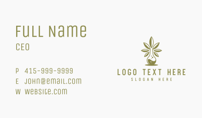 Marijuana Laboratory Flask Business Card Image Preview