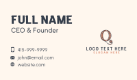 Interior Designer Letter Q Business Card Image Preview