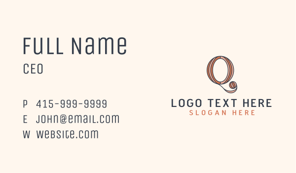 Interior Designer Letter Q Business Card Design Image Preview