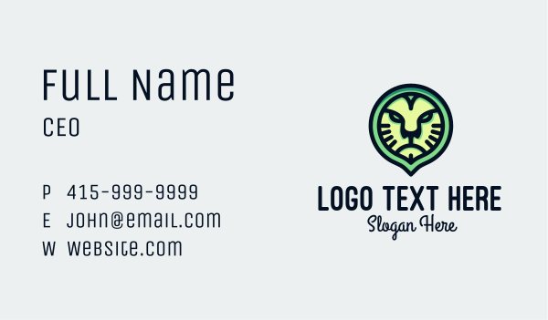 Angry Lion Head Badge  Business Card Design Image Preview