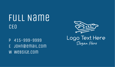 Minimalist Private Plane Business Card