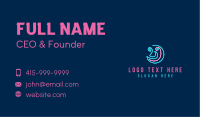 Neon Moon Face Business Card Image Preview