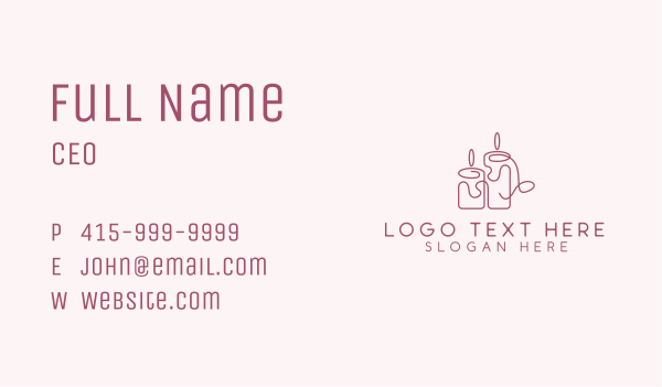 Spa Candle Decor  Business Card Design Image Preview