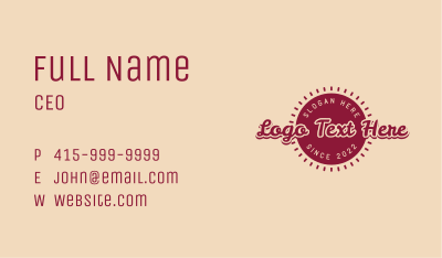 Homemade Food Business Business Card Image Preview