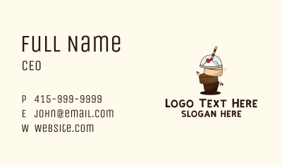 Chocolate Caramel Smoothie Business Card Image Preview
