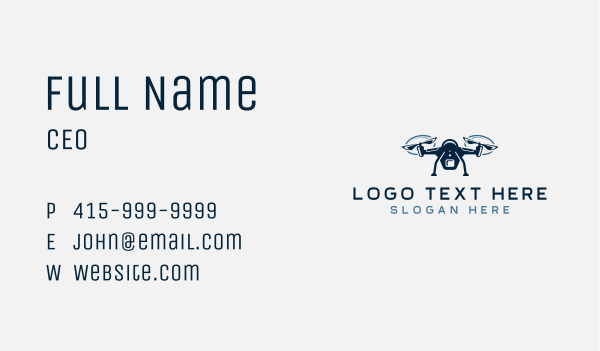 Drone Camera Photographer Business Card Design Image Preview