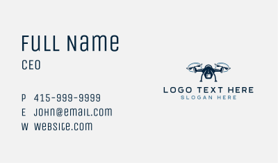 Drone Camera Photographer Business Card Image Preview