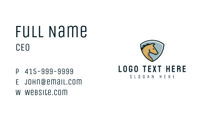 Equestrian Horse Riding Business Card Image Preview