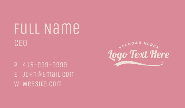 Feminine Apparel Wordmark Business Card Design Image Preview
