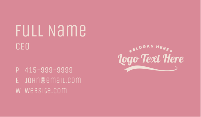 Feminine Apparel Wordmark Business Card Image Preview