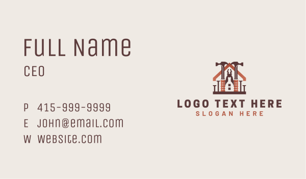 Home Builder Construction Tools Business Card Design Image Preview