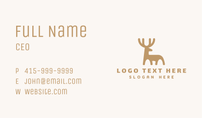 Deluxe Deer Animal  Business Card Image Preview
