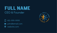 Fire Snowflake Temperature HVAC Business Card Image Preview