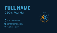 Fire Snowflake Temperature HVAC Business Card Design