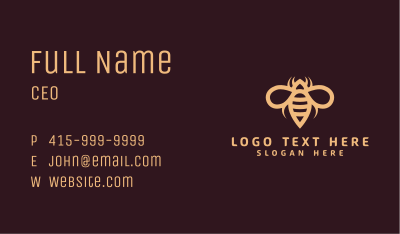 Bee Sting Insect Business Card