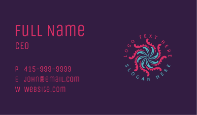 Tentacles Abstract Wave Business Card Image Preview