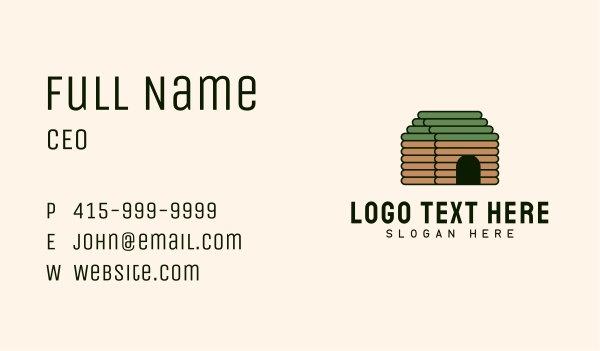 Stick Cottage House Business Card Design Image Preview
