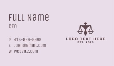 Judicial Law Firm Business Card Image Preview