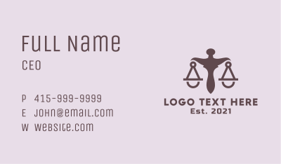 Judicial Law Firm Business Card