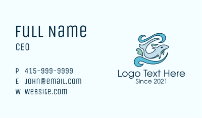 Underwater Dolphin Business Card Image Preview