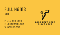 Lightning Volt Letter T Business Card Image Preview