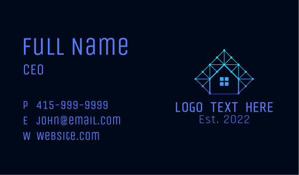 Cyber House Circuit  Business Card Design Image Preview
